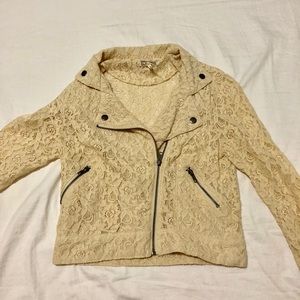Pacsun Kirra Cream Lace Jacket